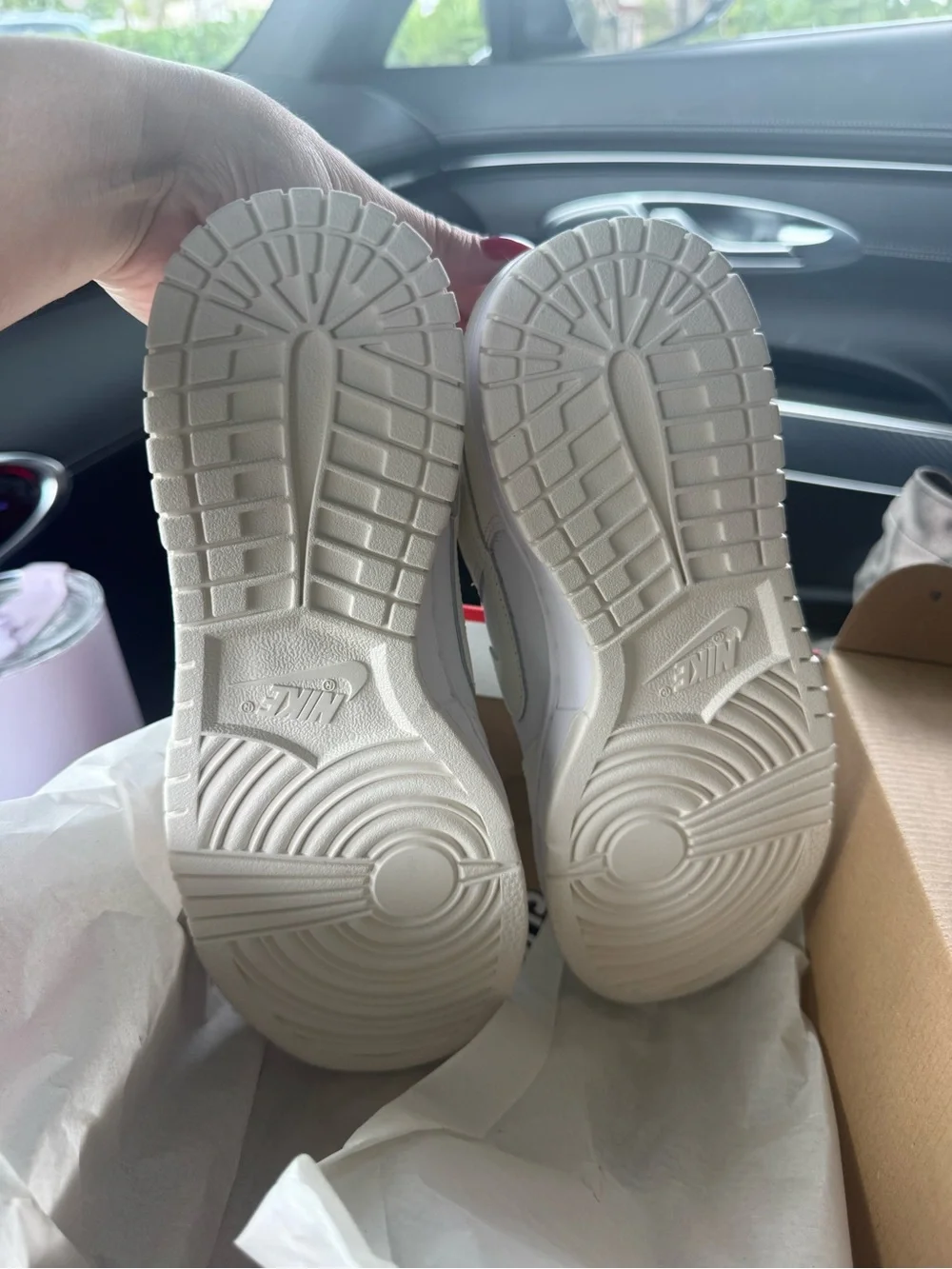 Nike White/Sail Low Dunk Box — Women's Sizes